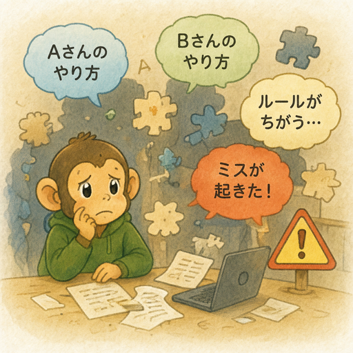 人によってやり方がバラバラになる