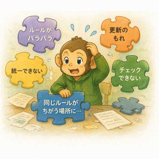 ルールがバラバラで困る